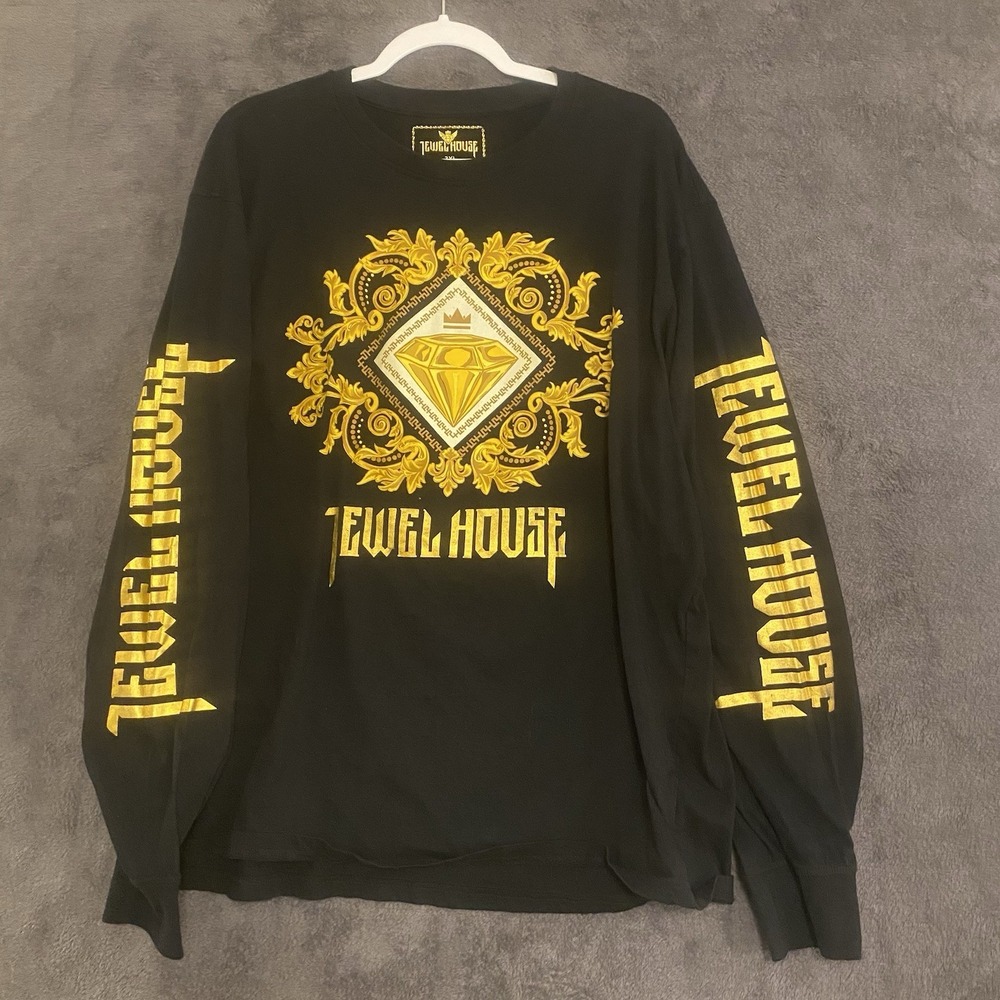 Designer Jewel House Black & Yellow Colors Shirt Mens Size 3XL